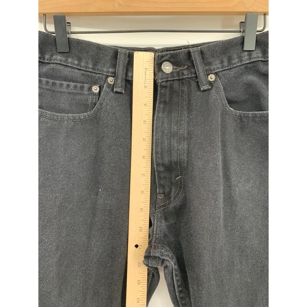 Levis 505 Jeans Mens 34x30 Black Regular Fit Straight Leg Denim Pants